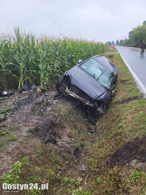 Wypadek pijanej 30-latki w Grabonogu