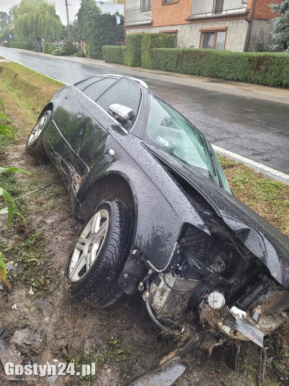 Wypadek pijanej 30-latki w Grabonogu