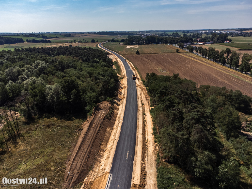 Postępy prac przy budowie obwodnicy Gostynia - DW434