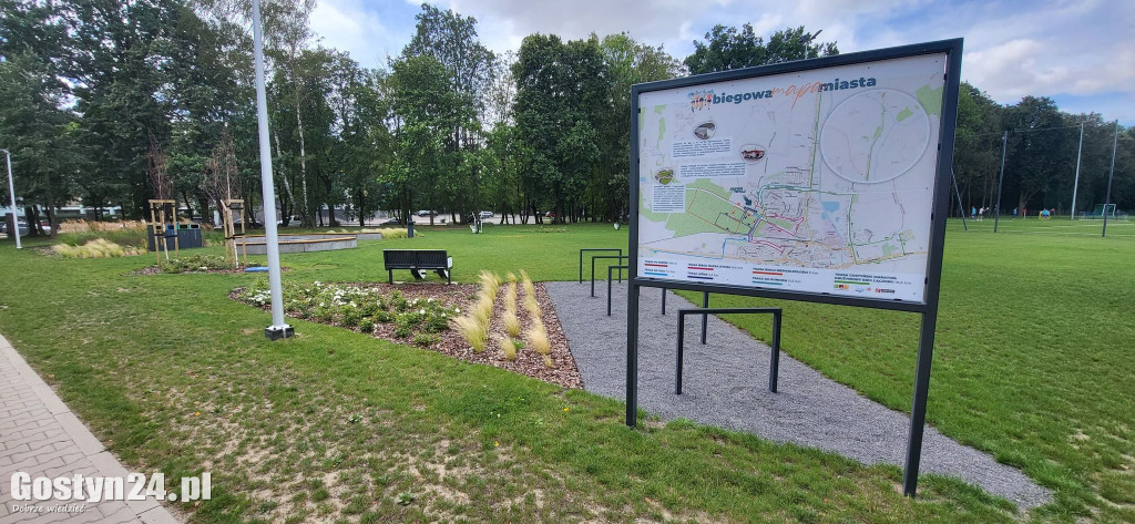 Biegowa mapa Gostynia i nowy skwer w mieście