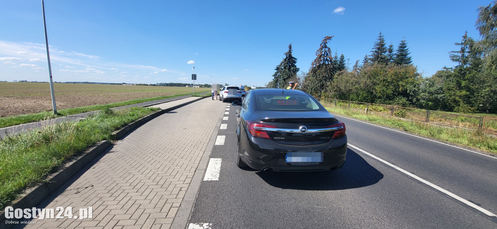 Wypadek motorowerzysty na K12 Gostyń-Gola