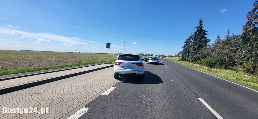 Wypadek motorowerzysty na K12 Gostyń-Gola