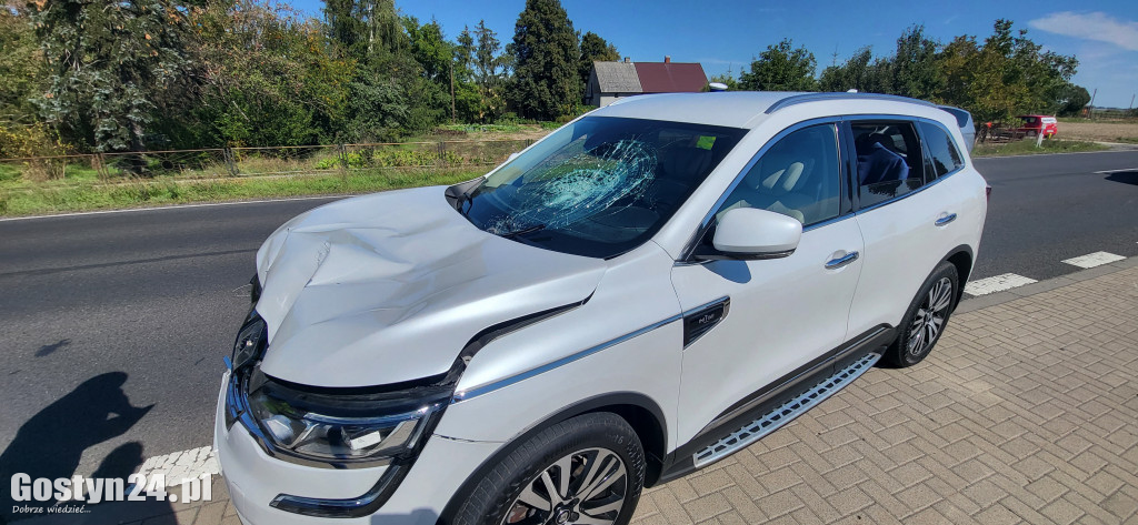 Wypadek motorowerzysty na K12 Gostyń-Gola