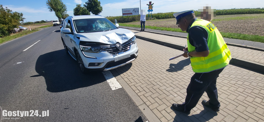 Wypadek motorowerzysty na K12 Gostyń-Gola