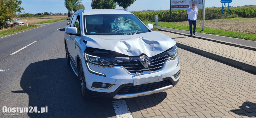 Wypadek motorowerzysty na K12 Gostyń-Gola