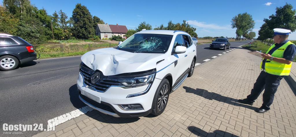 Wypadek motorowerzysty na K12 Gostyń-Gola