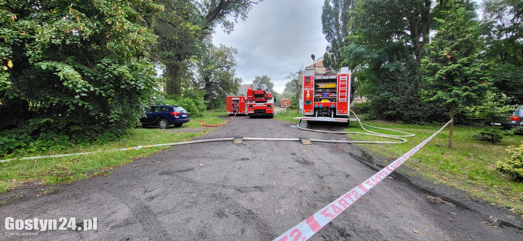 Pożar pałacu w Wydawach, gmina Poniec