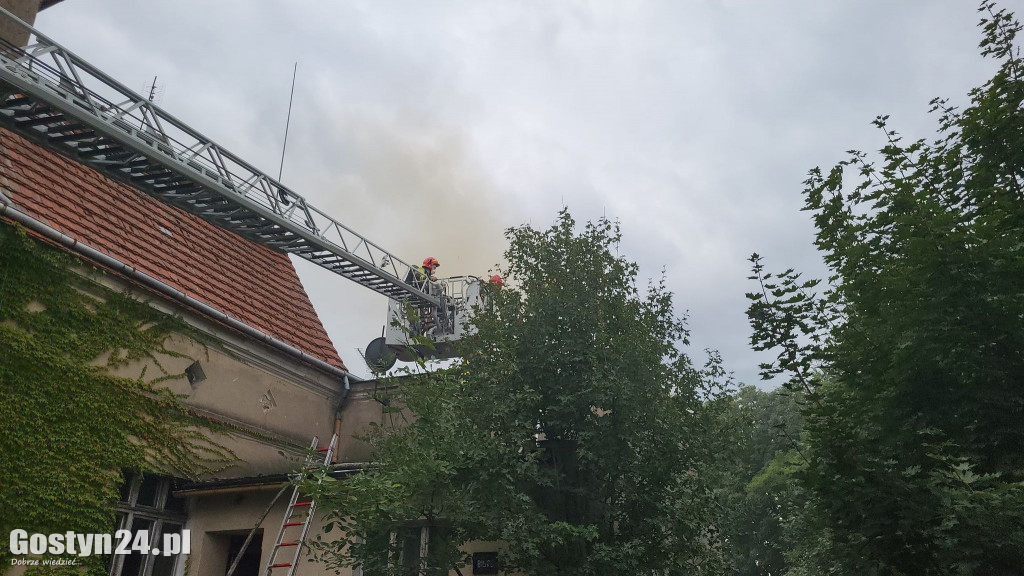 Pożar pałacu w Wydawach, gmina Poniec