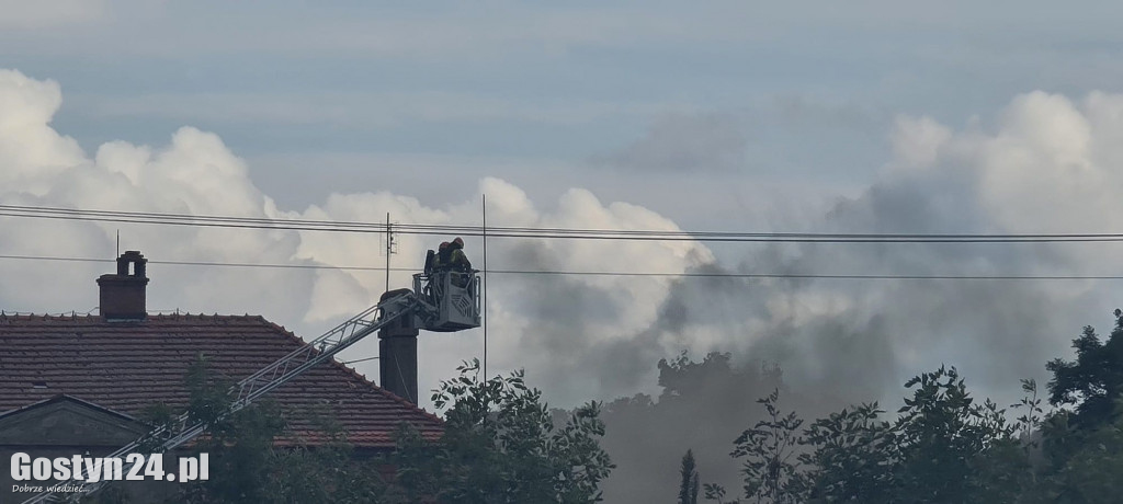 Pożar pałacu w Wydawach, gmina Poniec