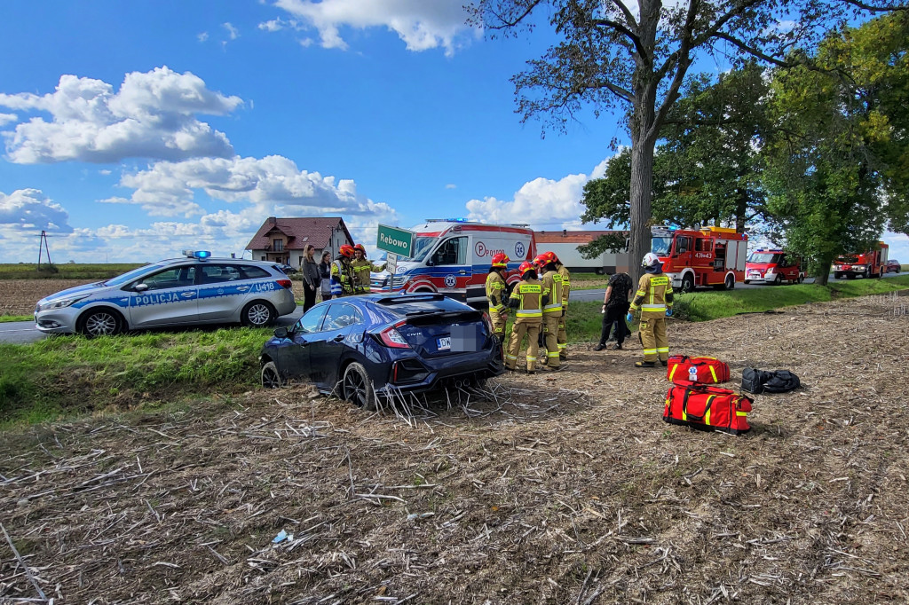 Wypadek na trasie Pępowo - Siedlec