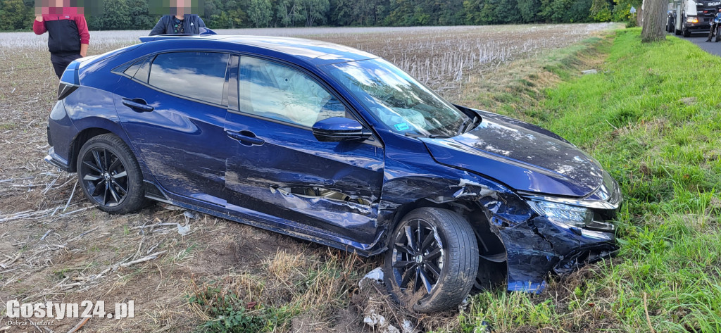 Wypadek na trasie Pępowo - Siedlec