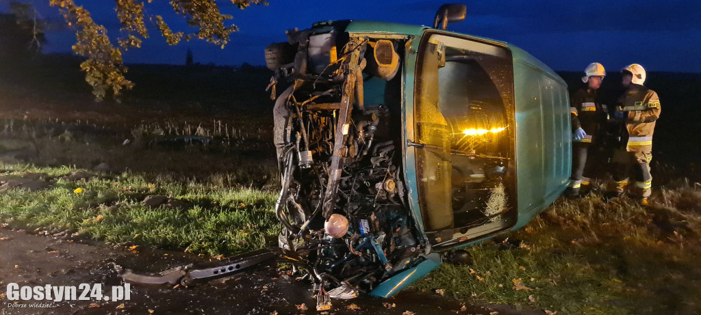 Poranne zdarzenie drogowe na trasie Poniec - Bojanowo