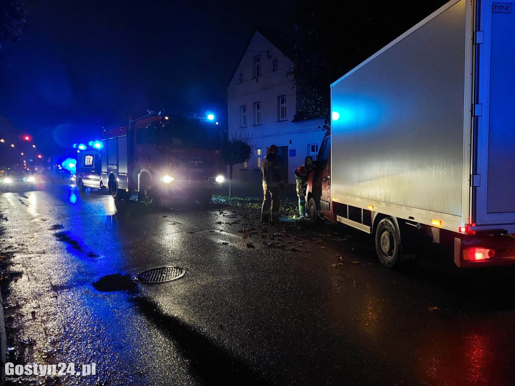 Poranny wypadek na ul. Bojanowskiego w Gostyniu