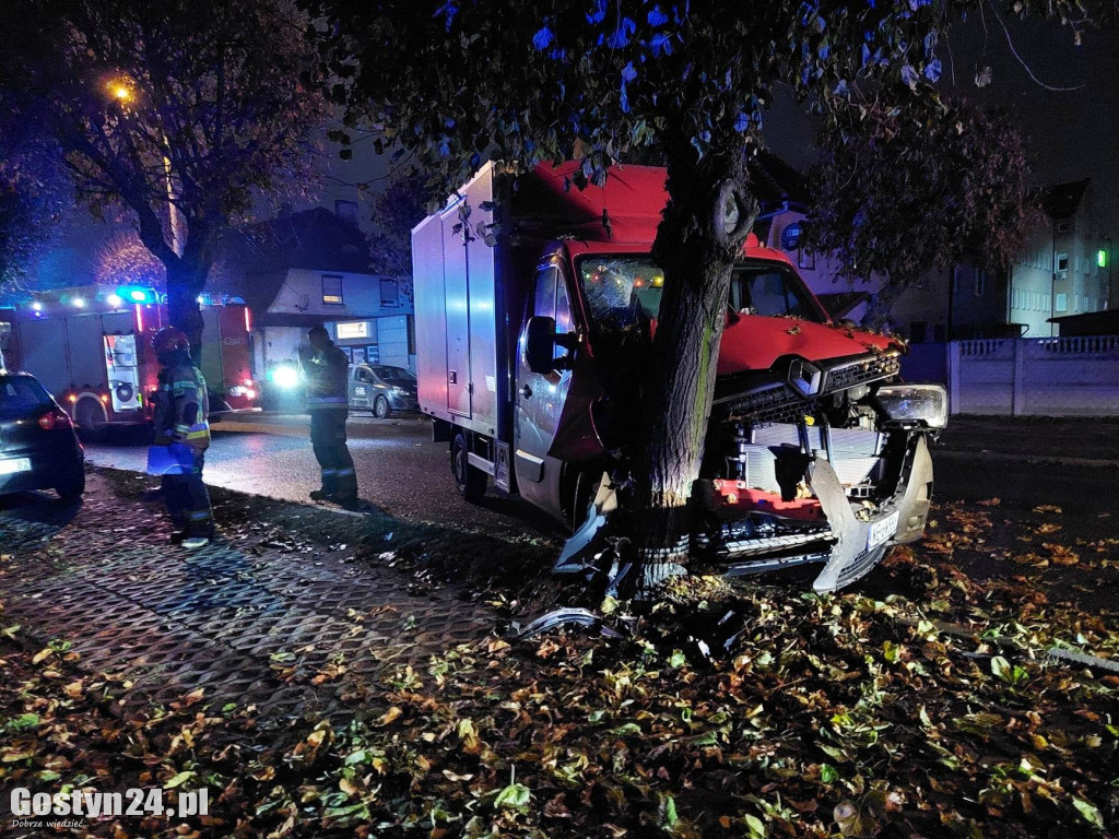 Poranny wypadek na ul. Bojanowskiego w Gostyniu