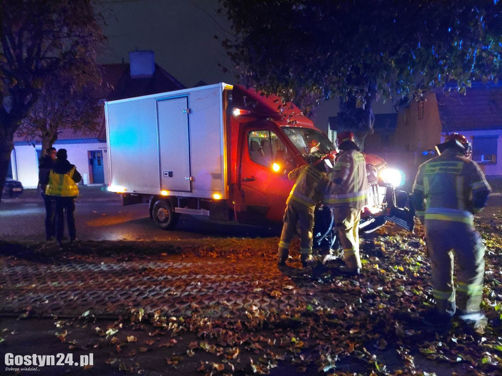 Poranny wypadek na ul. Bojanowskiego w Gostyniu