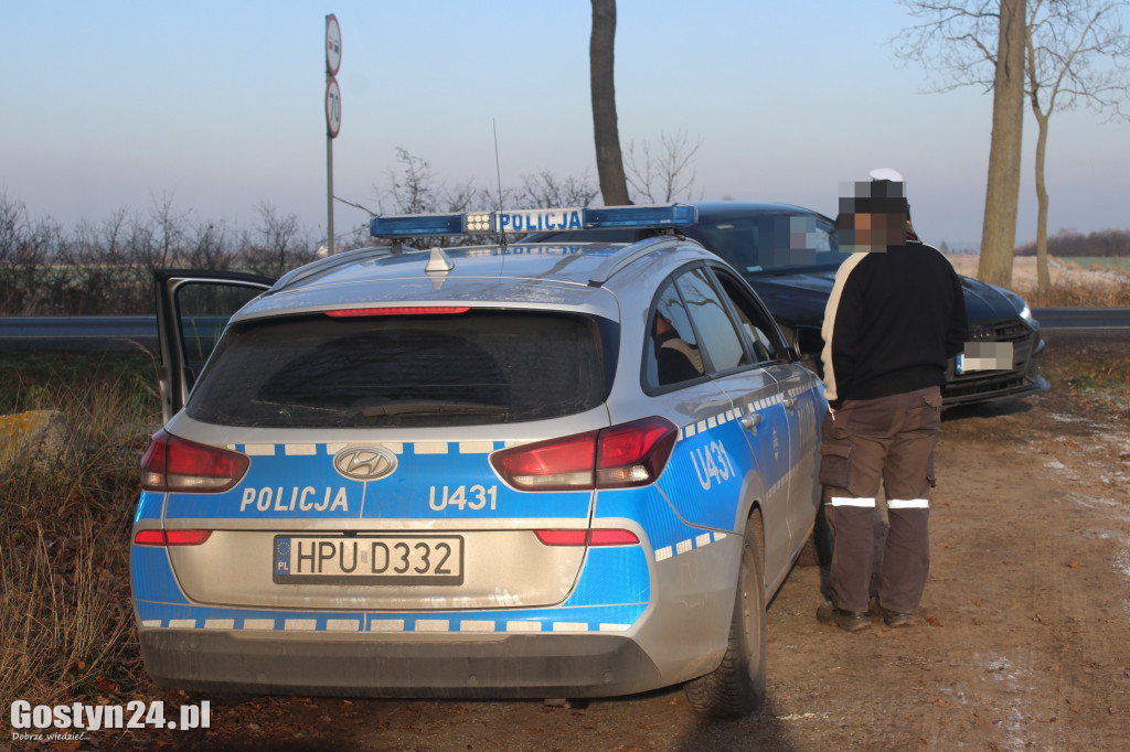 Policyjna akcja z dronem między Koszkowem a Borkiem Wlkp.