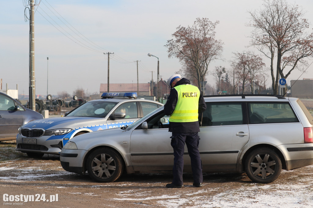 Policyjna akcja z dronem między Koszkowem a Borkiem Wlkp.