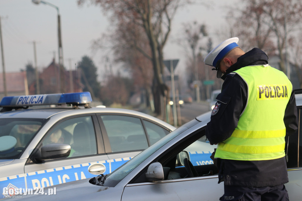 Policyjna akcja z dronem między Koszkowem a Borkiem Wlkp.