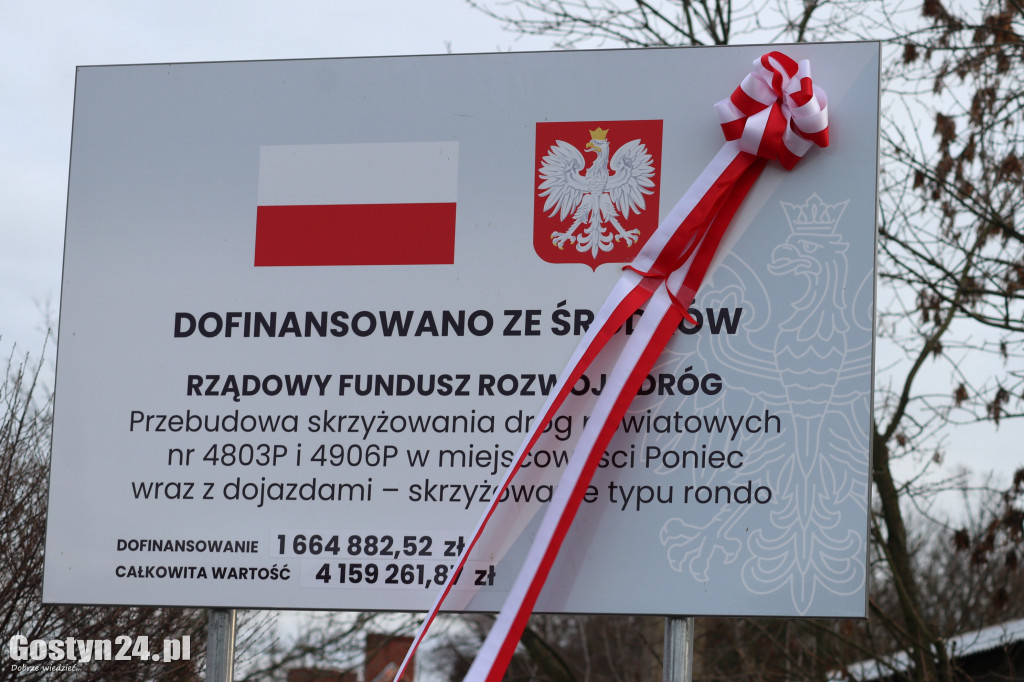 Otwarcie Ronda Powstańców Wielkopolskich w Poniecu