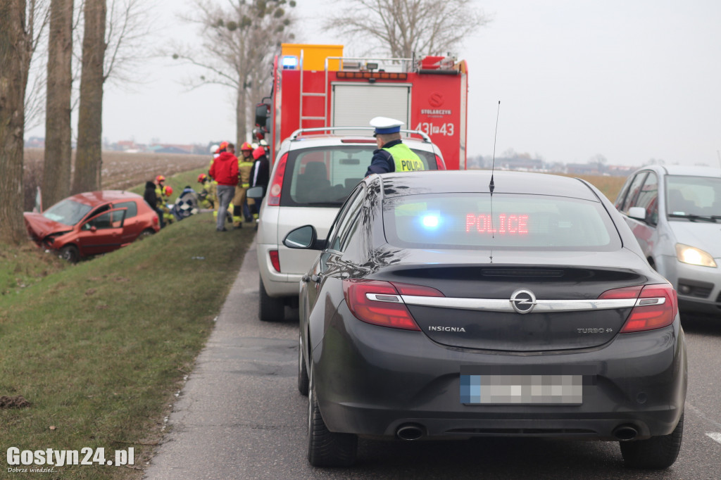 Wypadek na trasie Strzelce Wielkie - Lipie