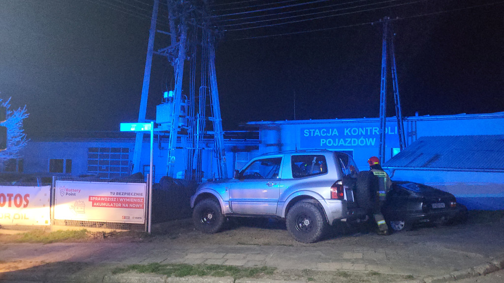 Pożar skrzynki z instalacją elektryczna w Piaskach