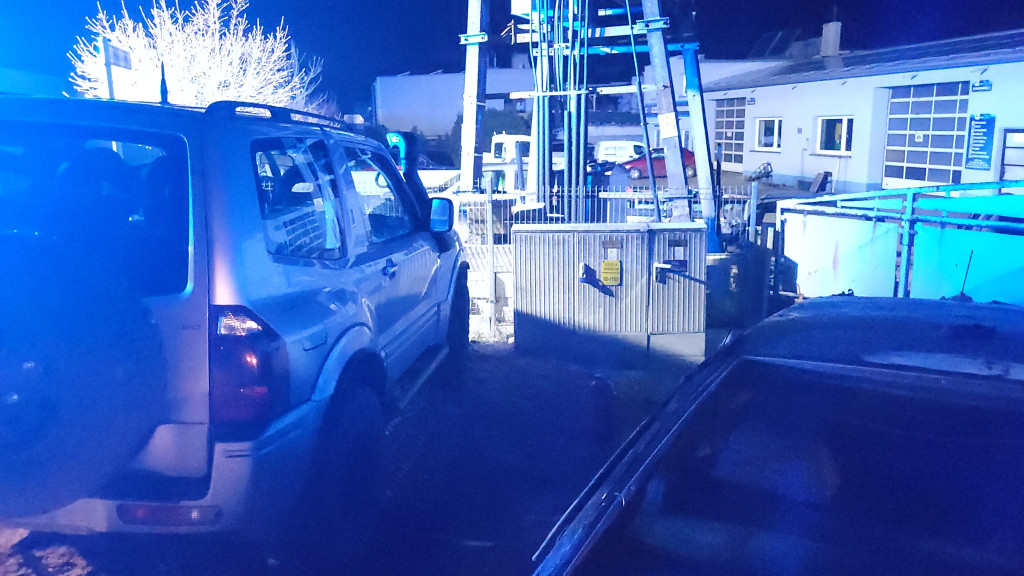 Pożar skrzynki z instalacją elektryczna w Piaskach