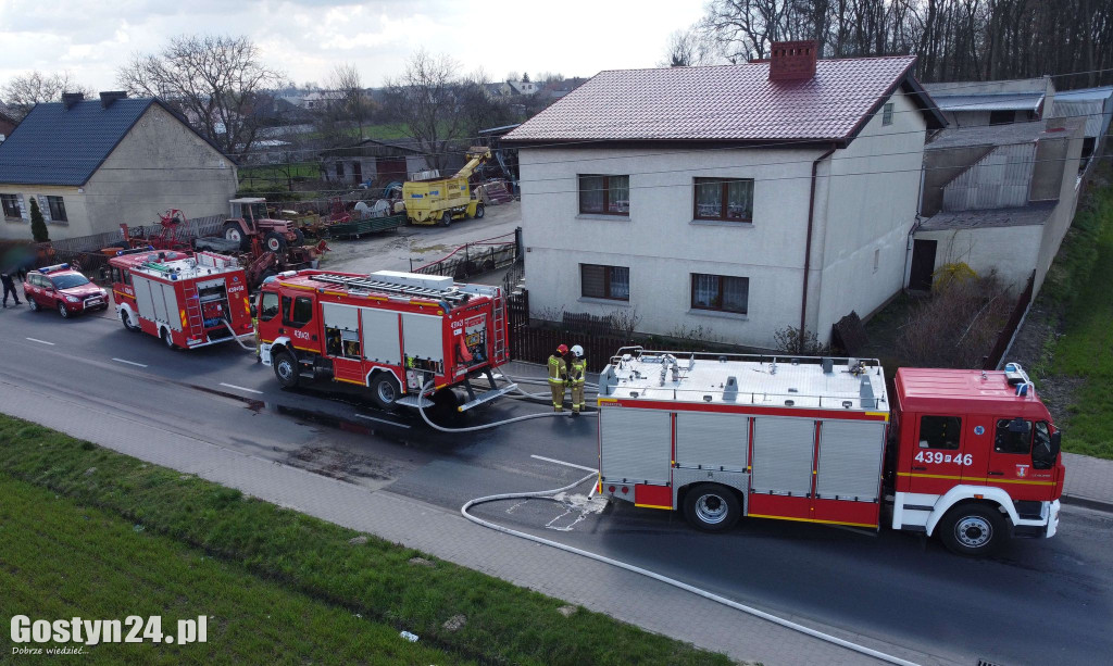 Pożar w warsztacie w Pogorzeli