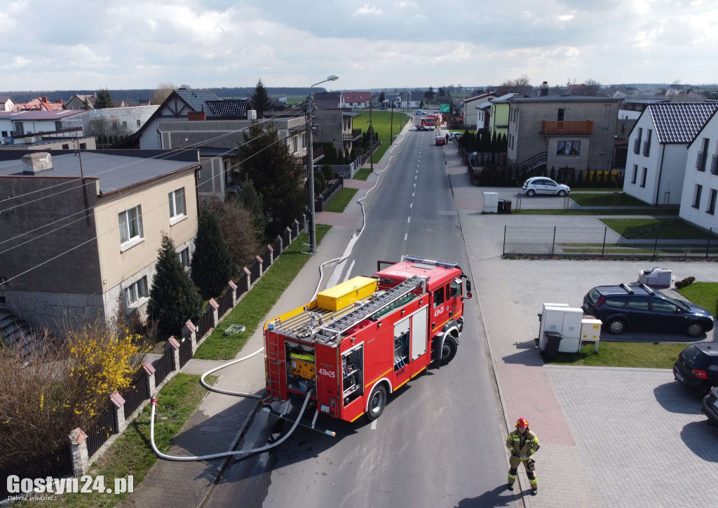 Pożar w warsztacie w Pogorzeli