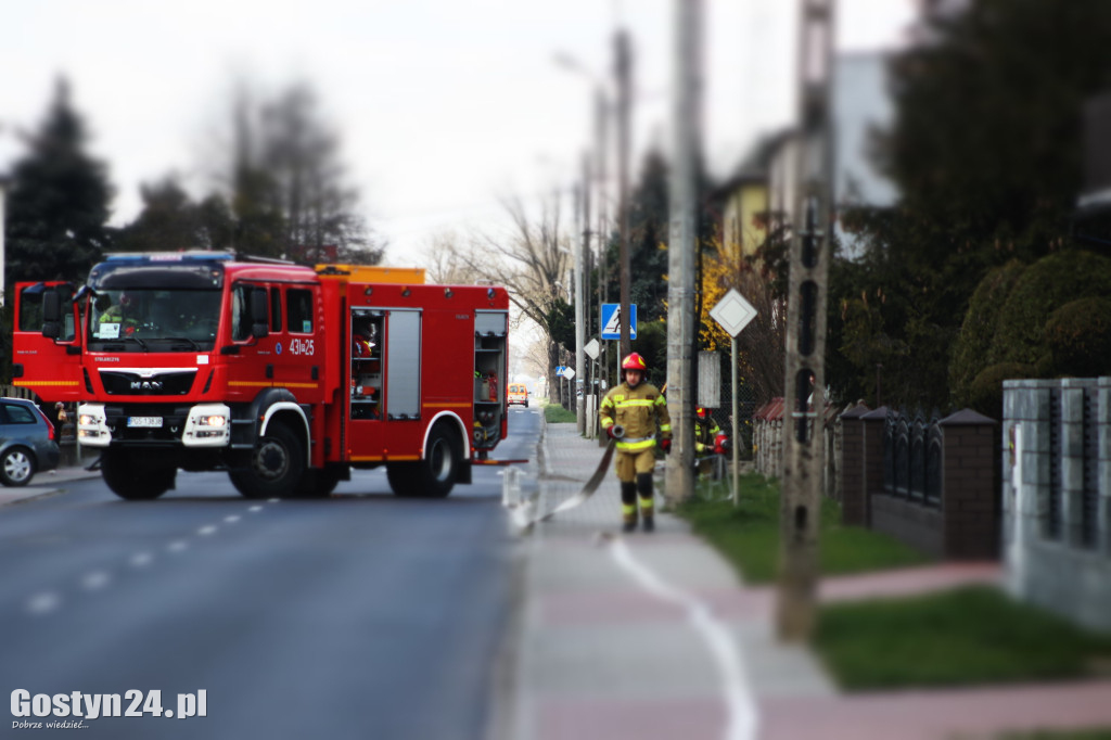 Pożar w warsztacie w Pogorzeli