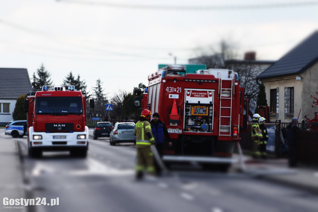 Pożar w warsztacie w Pogorzeli
