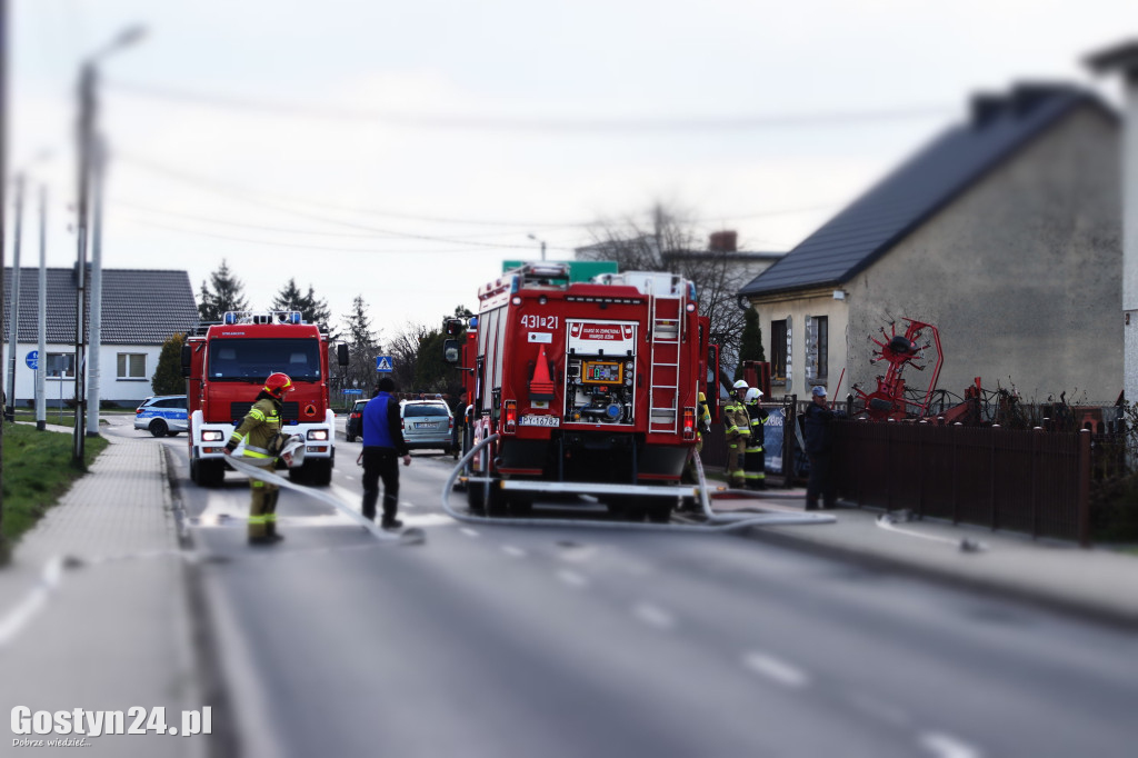 Pożar w warsztacie w Pogorzeli