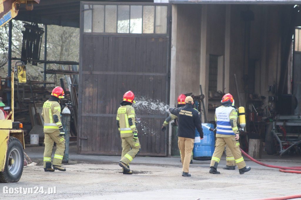 Pożar w warsztacie w Pogorzeli