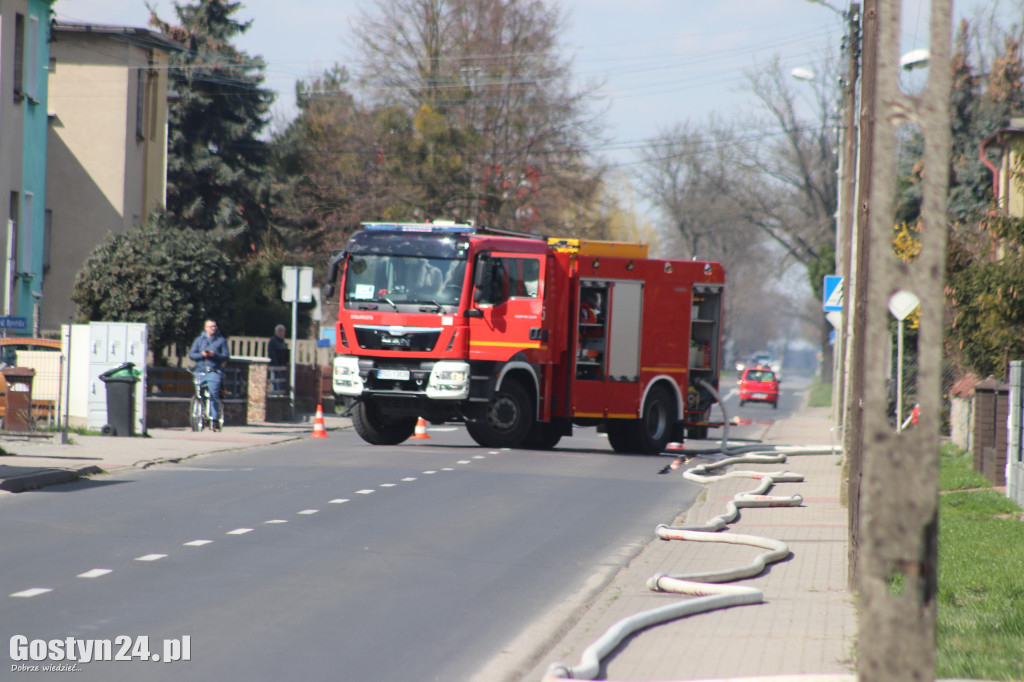 Pożar w warsztacie w Pogorzeli