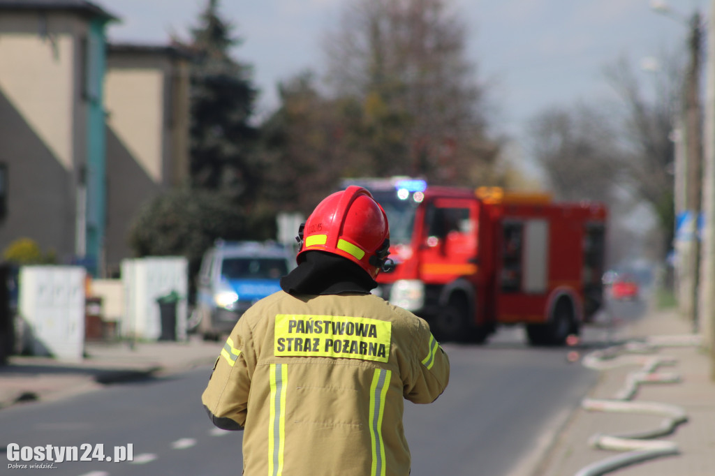 Pożar w warsztacie w Pogorzeli