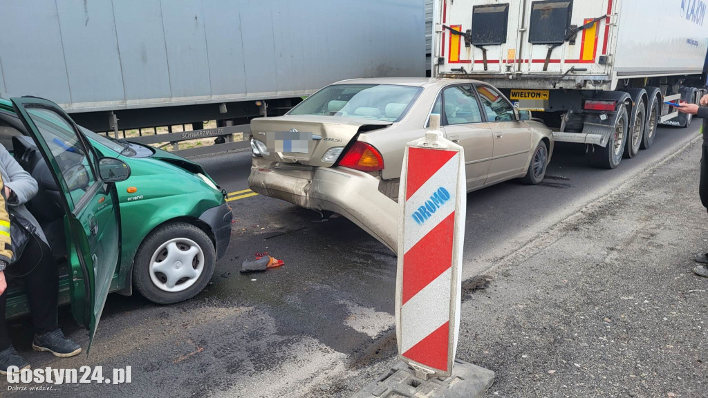 Wypadek na DW434 w rejonie Krajewic