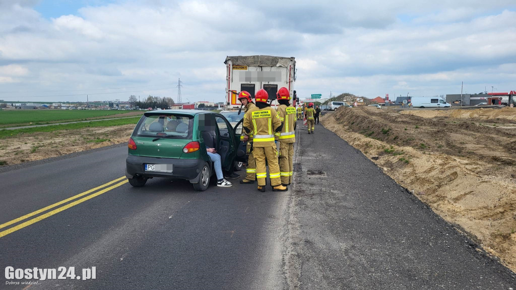 Wypadek na DW434 w rejonie Krajewic