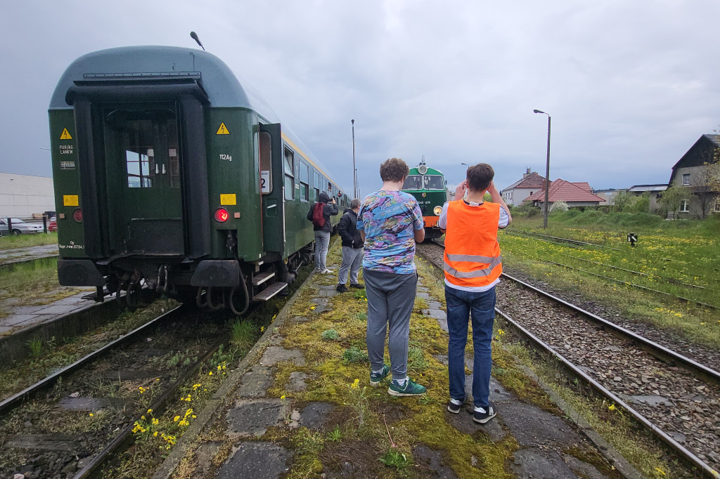 Pociąg retro na gostyńskim dworcu