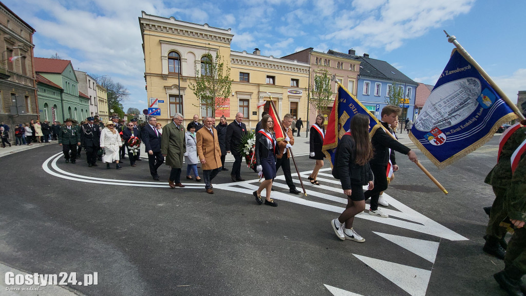 Obchody Konstytucji 3-go Maja na rynku w Krobi