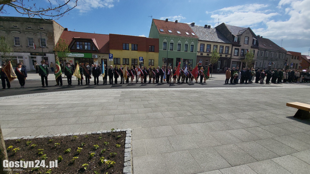 Obchody Konstytucji 3-go Maja na rynku w Krobi