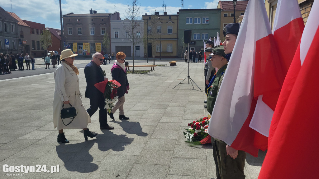 Obchody Konstytucji 3-go Maja na rynku w Krobi