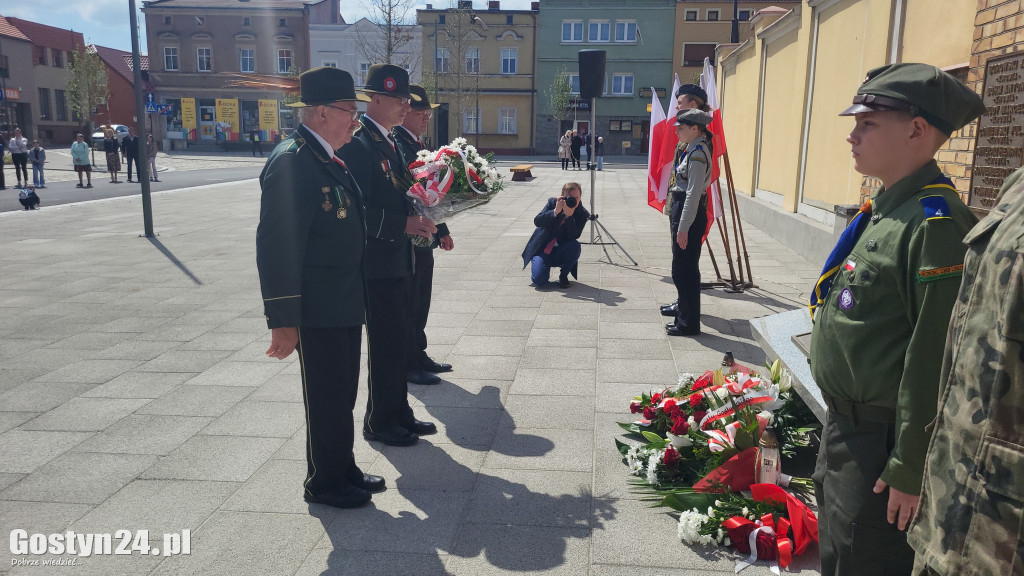 Obchody Konstytucji 3-go Maja na rynku w Krobi