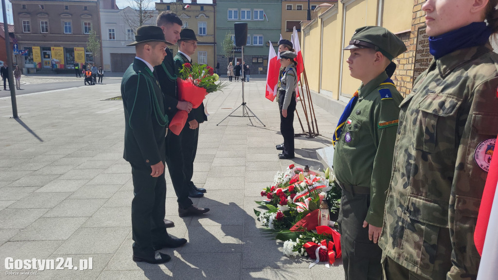 Obchody Konstytucji 3-go Maja na rynku w Krobi