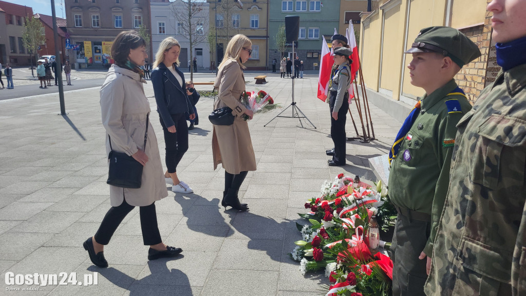 Obchody Konstytucji 3-go Maja na rynku w Krobi