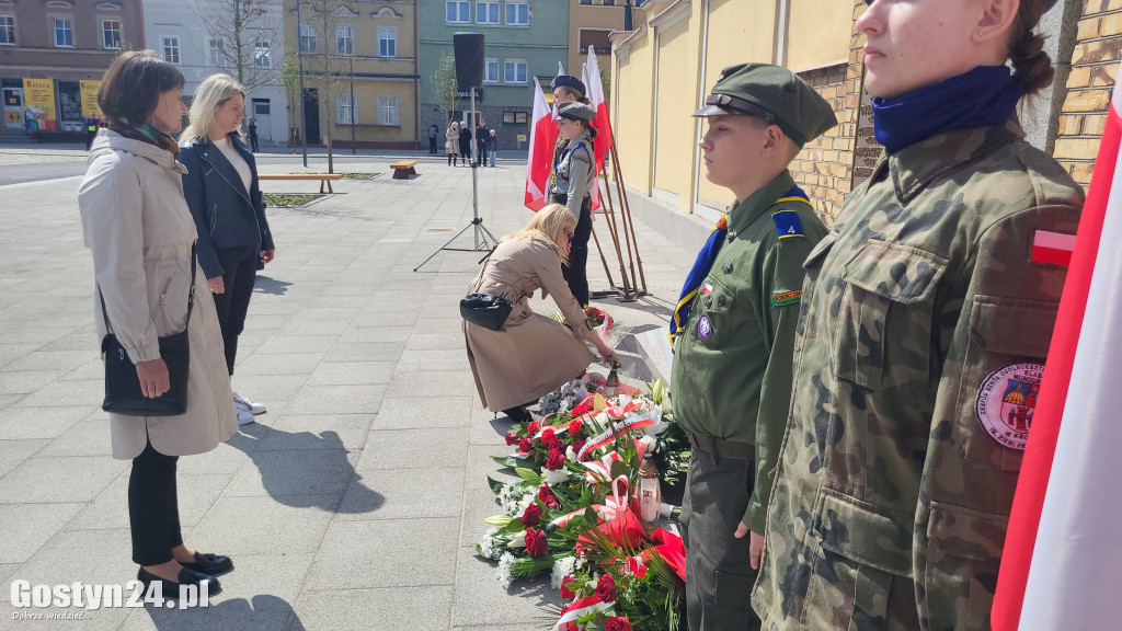 Obchody Konstytucji 3-go Maja na rynku w Krobi