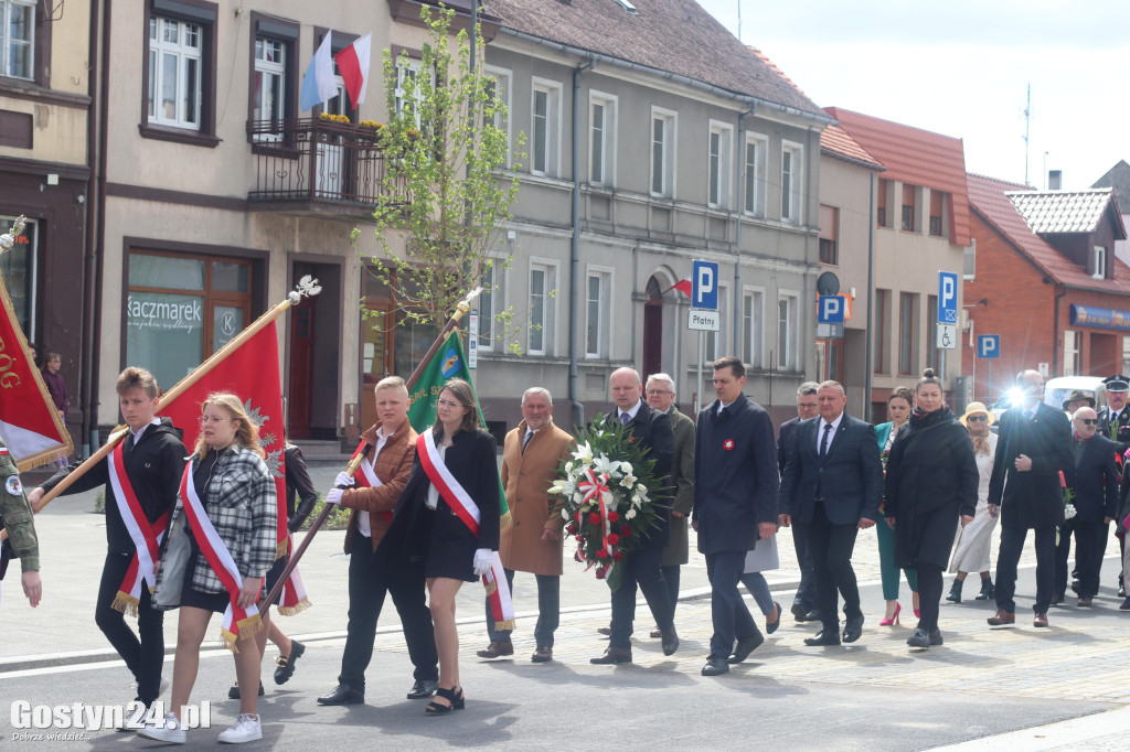 Obchody Konstytucji 3-go Maja na rynku w Krobi