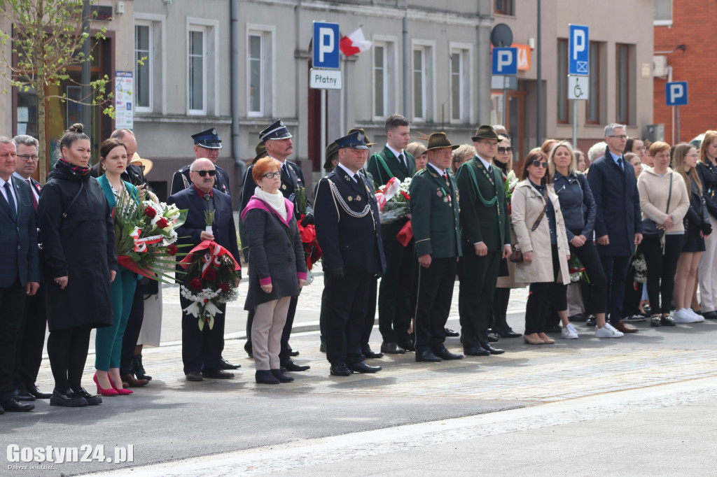 Obchody Konstytucji 3-go Maja na rynku w Krobi