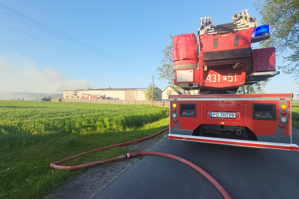 Pożar budynku gospodarczego w Strumianach