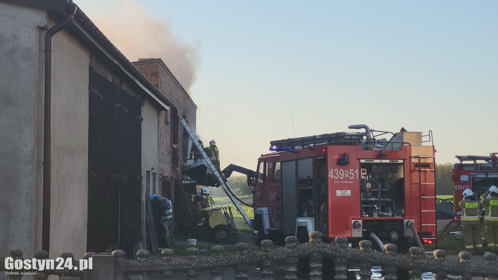 Pożar budynku gospodarczego w Strumianach