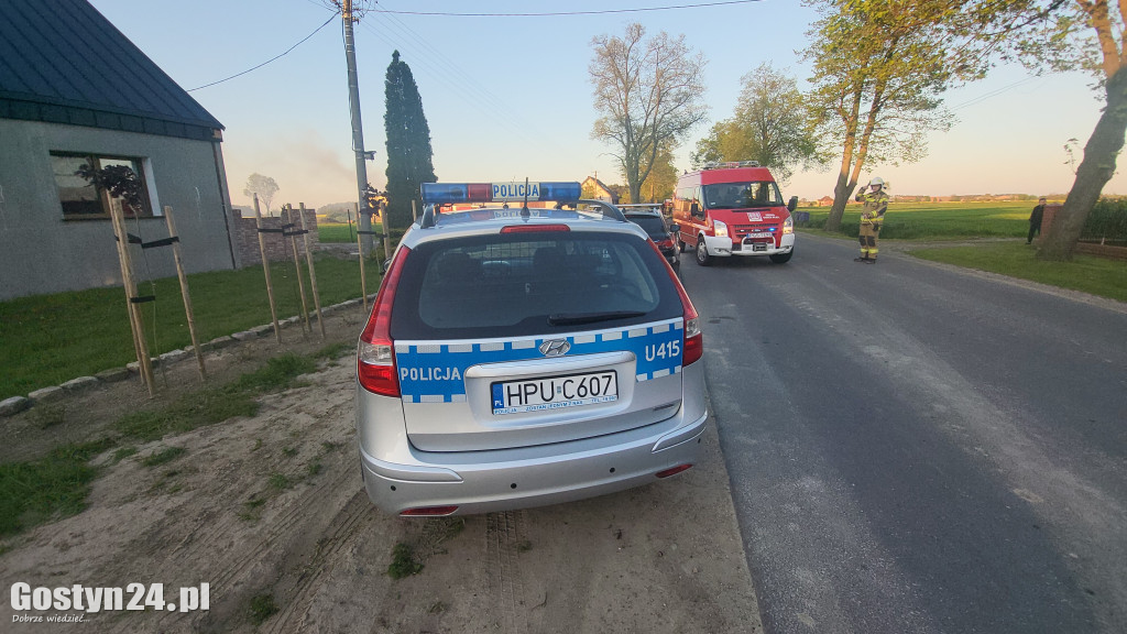 Pożar budynku gospodarczego w Strumianach