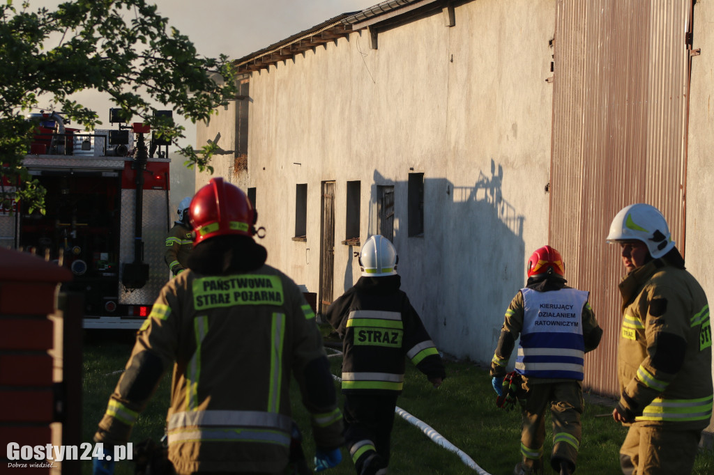Pożar budynku gospodarczego w Strumianach